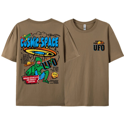 Cosmic Alien Graphic Oversized T-Shirt