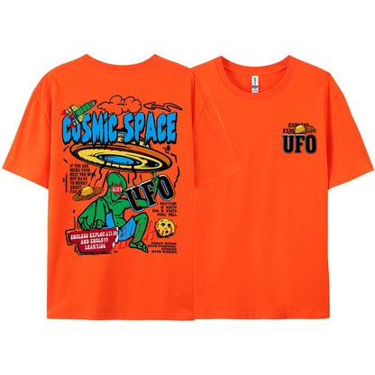 Cosmic Alien Graphic Oversized T-Shirt